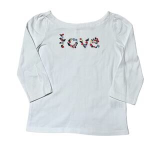 Janie And Jack Embroidered Love Tee Size 10